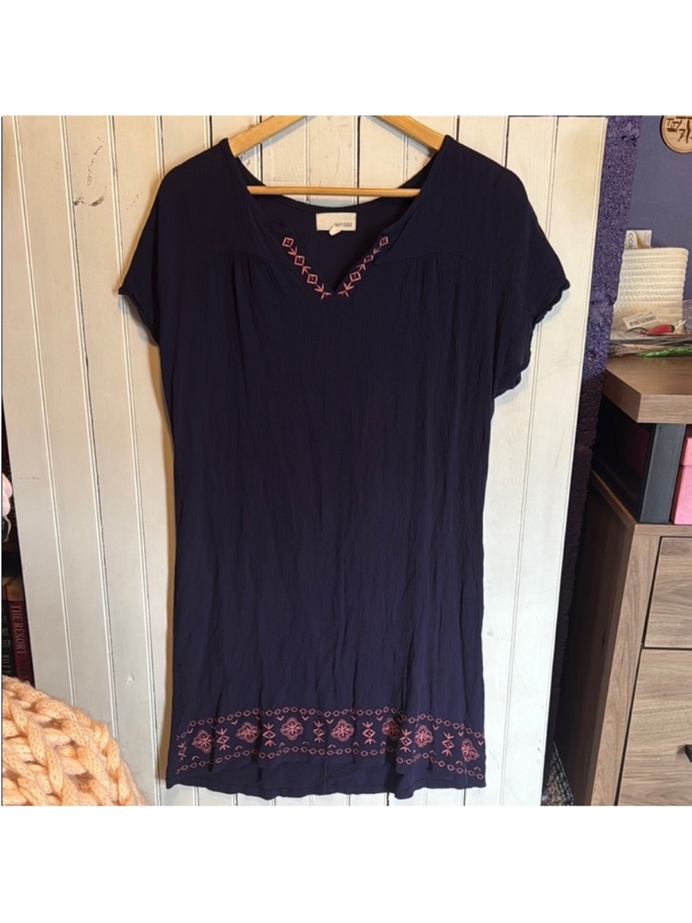 Dept222 Knee Length Dress Navy Blue Size L